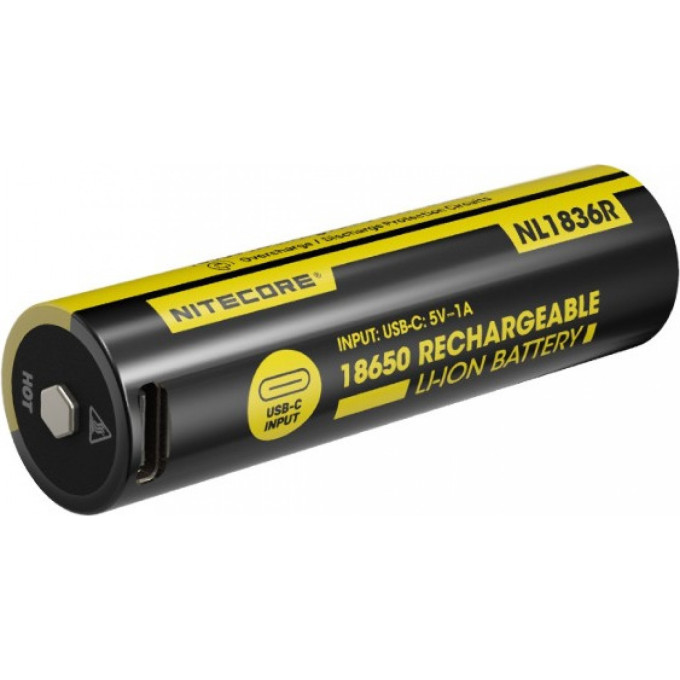 Аккумулятор NITECORE NL1836R USB-C 18650 3.6v 3600mA (12.96Wh) 0589